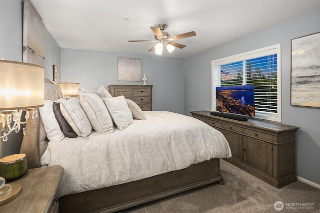 8907 NE 152nd Pl, Bothell, WA 98011 - bedroom with carpet flooring and ceiling fan