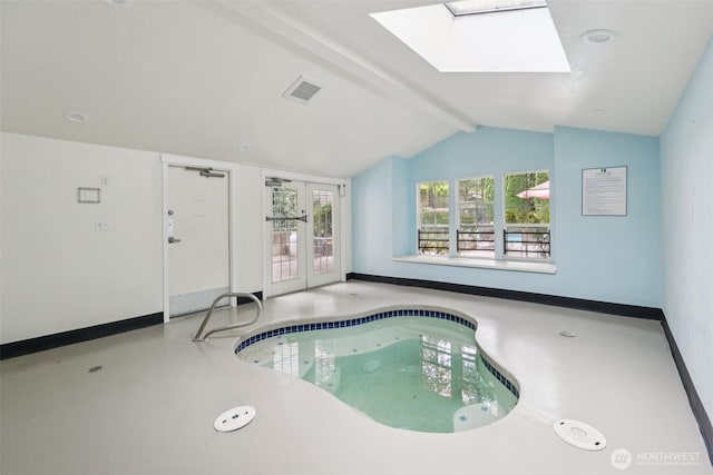 10004 100th Ave NE Unit K202, Kirkland, WA 98034 - view of pool with a skylight and an in-ground hot tub