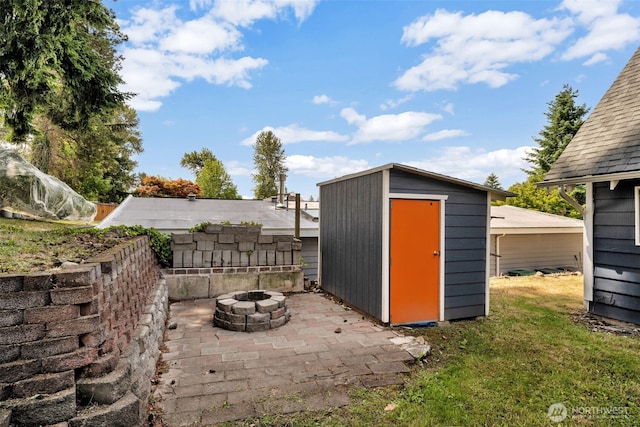 16318 128th Pl SE, Renton, WA 98058 - view of shed with a fire pit