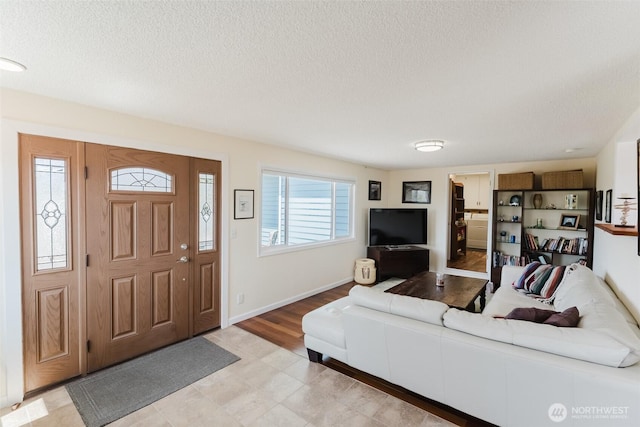 4452 Saltspring Dr, Ferndale, WA 98248 - living area featuring a textured ceiling
