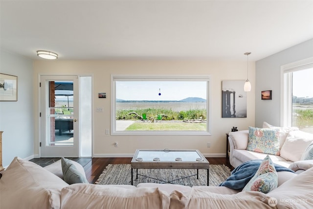 4452 Saltspring Dr, Ferndale, WA 98248 - living area featuring dark wood-style floors