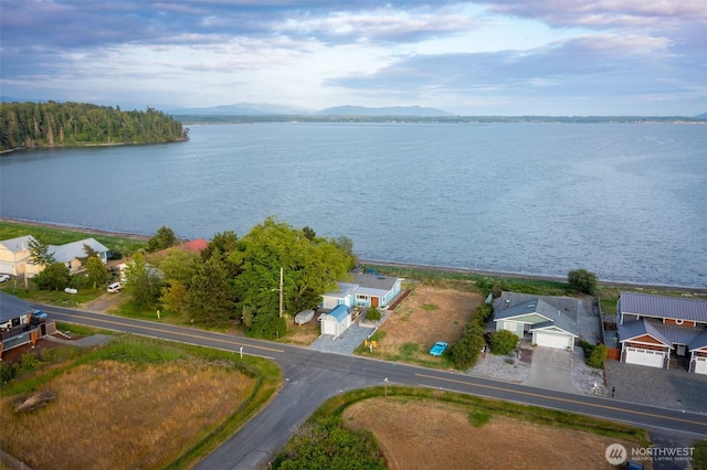 4452 Saltspring Dr, Ferndale, WA 98248 - aerial perspective of suburban area featuring a water and mountain view
