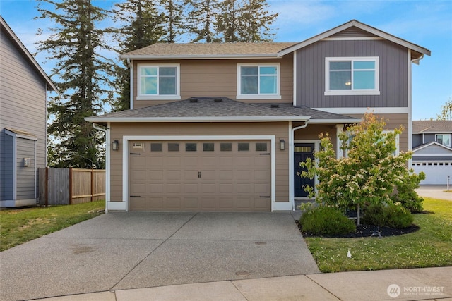 803 Loves Hill Dr, Sultan, WA 98294 - view of front of property with concrete driveway, roof with shingles, and an attached garage
