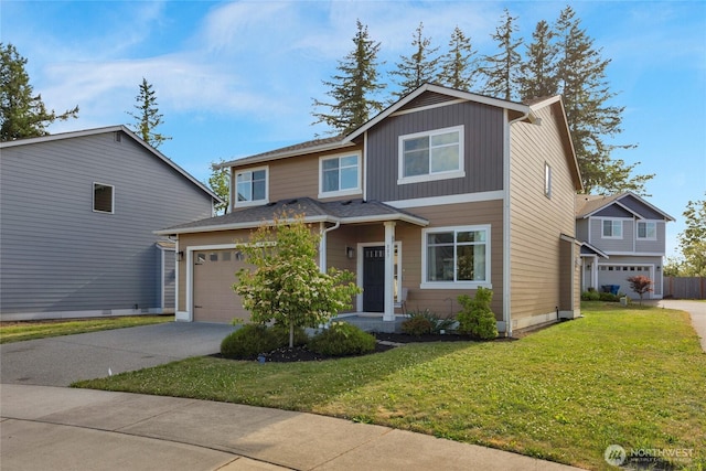 803 Loves Hill Dr, Sultan, WA 98294 - traditional-style home featuring concrete driveway, a garage, and a front lawn