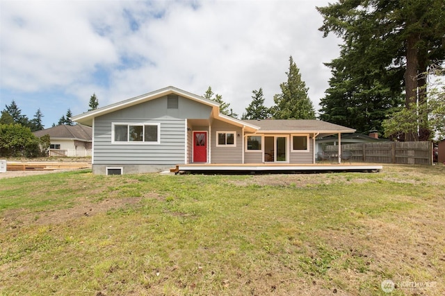 150 Sunland Dr, Sequim, WA 98382 - back of property with a wooden deck