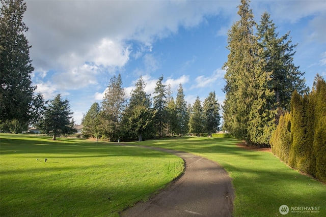 150 Sunland Dr, Sequim, WA 98382 - view of community featuring a lawn and golf course view