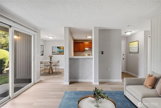 4709 176th St SW Unit C1, Lynnwood, WA 98037 - living area featuring light wood finished floors and a textured ceiling