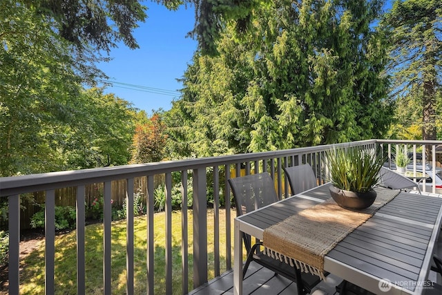 6045 36th Ave SW, Seattle, WA 98126 - deck featuring a lawn