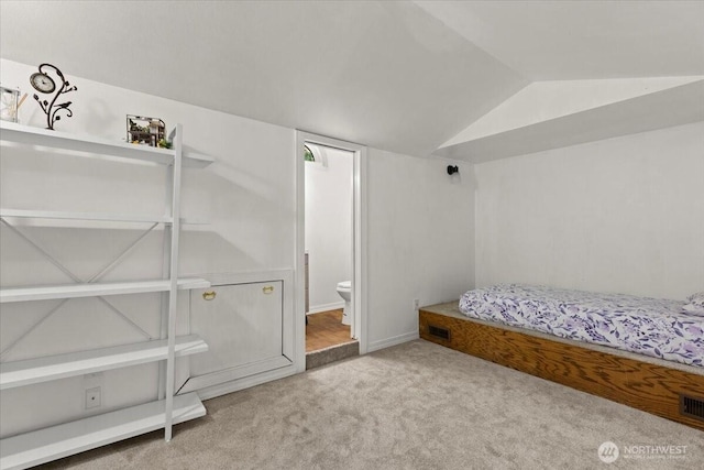18020 SE 146th St, Renton, WA 98059 - bedroom with vaulted ceiling, carpet, and ensuite bath