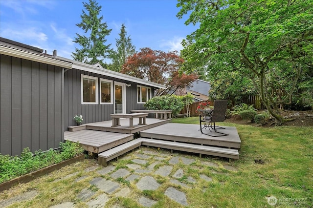 4505 144th Ave SE, Bellevue, WA 98006 - rear view of house with a deck