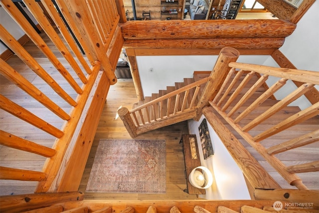 40 Driftwood Shrs, Henry Island, WA 98250 - stairs with hardwood / wood-style flooring