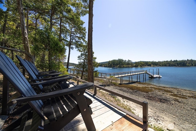 40 Driftwood Shrs, Henry Island, WA 98250 - view of property's community with a water view and a floating dock