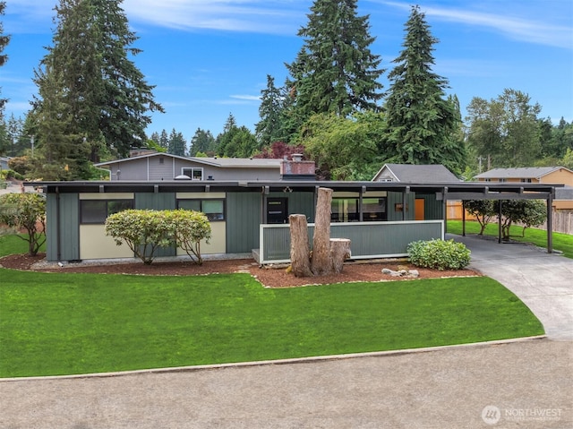 6602 35th St W, University Place, WA 98466 - mid-century inspired home with a front lawn and driveway