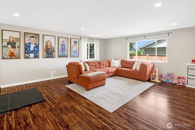 8419 Double Ditch Rd, Lynden, WA 98264 - living area with wood finished floors and recessed lighting