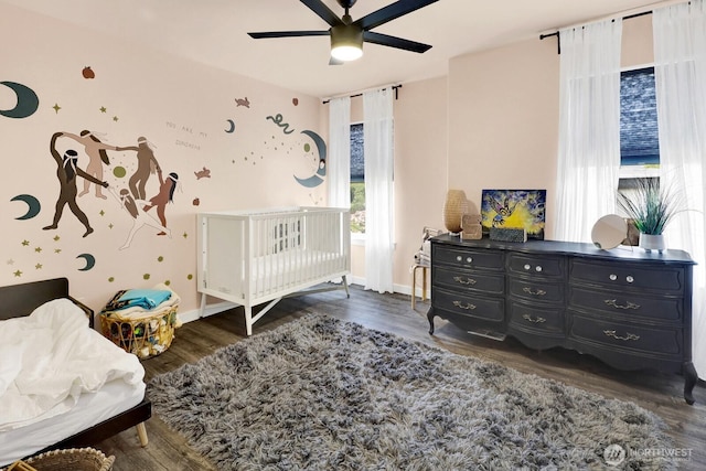 8419 Double Ditch Rd, Lynden, WA 98264 - bedroom featuring wood finished floors and a ceiling fan