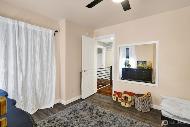 8419 Double Ditch Rd, Lynden, WA 98264 - sitting room with wood finished floors and a ceiling fan