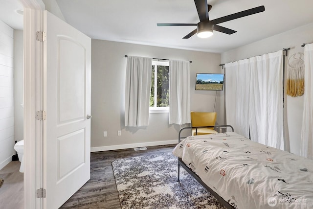 8419 Double Ditch Rd, Lynden, WA 98264 - bedroom with wood finished floors and ceiling fan