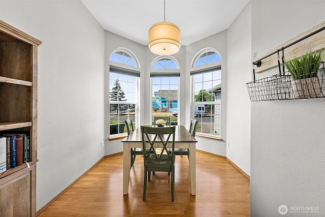 209 Groff Ave NW, Orting, WA 98360 - dining area with wood finished floors and a textured wall