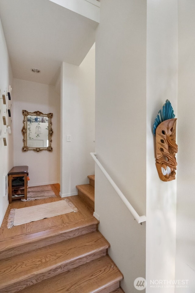 4714 Fairwood Blvd NE Unit 201, Tacoma, WA 98422 - staircase featuring wood finished floors