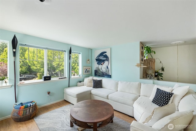 4714 Fairwood Blvd NE Unit 201, Tacoma, WA 98422 - living room with wood finished floors and baseboards
