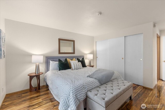 3256 SW Avalon St Unit 304, Seattle, WA 98126 - bedroom featuring wood finished floors and a closet
