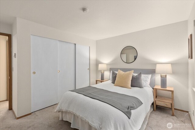 3256 SW Avalon St Unit 304, Seattle, WA 98126 - bedroom featuring light colored carpet and a closet