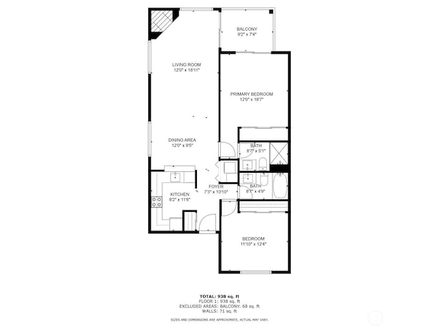 3256 SW Avalon St Unit 304, Seattle, WA 98126 - view of floor plan / room layout