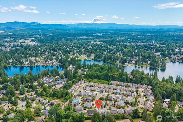 21230 SE 258th Pl, Maple Valley, WA 98038 - aerial view of property and surrounding area with a water and mountain view and nearby suburban area