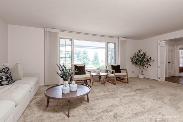 1175 SW Lopez Dr, Oak Harbor, WA 98277 - living room featuring carpet flooring and baseboards
