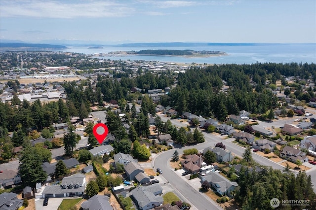 1175 SW Lopez Dr, Oak Harbor, WA 98277 - view of property location featuring a large body of water and nearby suburban area