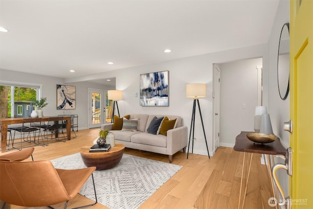 2441 NE 182nd St, Shoreline, WA 98155 - living area featuring recessed lighting and light wood-style floors