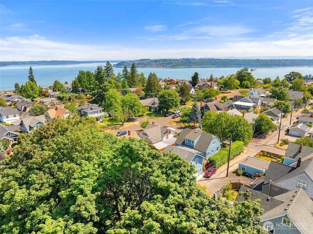 2718 N Alder St, Tacoma, WA 98407 - aerial perspective of suburban area featuring a nearby body of water