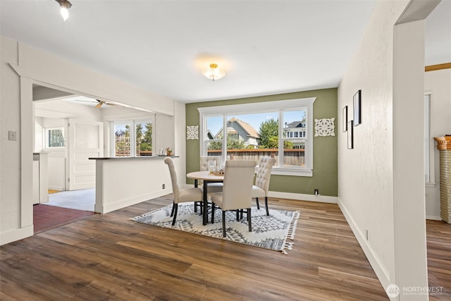 2718 N Alder St, Tacoma, WA 98407 - dining room with wood finished floors and ceiling fan