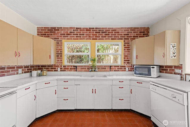 2718 N Alder St, Tacoma, WA 98407 - kitchen featuring white appliances, light countertops, and tile patterned floors