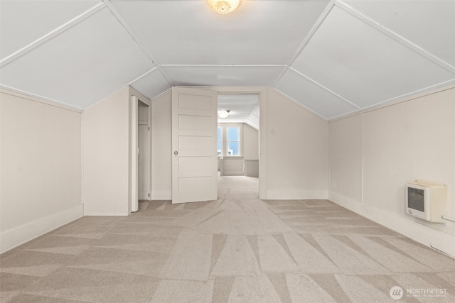 2718 N Alder St, Tacoma, WA 98407 - additional living space featuring heating unit, carpet floors, and vaulted ceiling