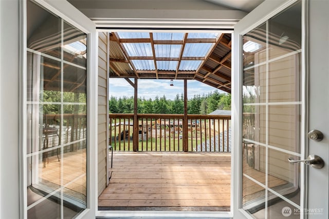 253 Kruger Rd Unit B, Onalaska, WA 98570 - view of wooden terrace