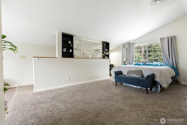 253 Kruger Rd Unit B, Onalaska, WA 98570 - bedroom with lofted ceiling and carpet floors
