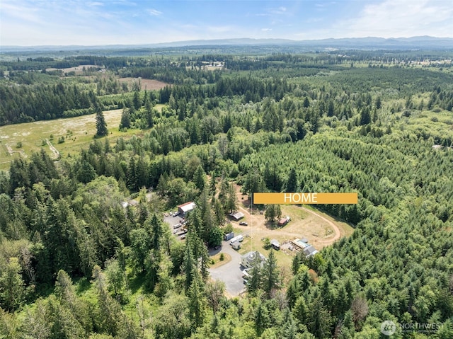253 Kruger Rd Unit B, Onalaska, WA 98570 - aerial view of property and surrounding area featuring a heavily wooded area
