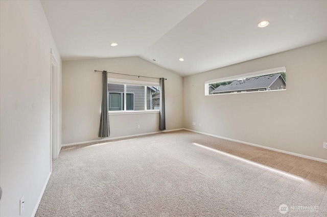 16311 5th Dr SE, Bothell, WA 98012 - carpeted spare room with vaulted ceiling and recessed lighting