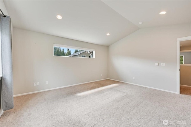 16311 5th Dr SE, Bothell, WA 98012 - carpeted spare room with vaulted ceiling and recessed lighting