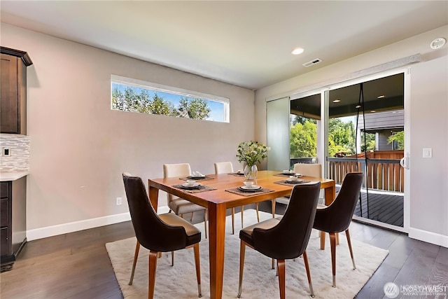 16311 5th Dr SE, Bothell, WA 98012 - dining space featuring dark wood-style flooring and recessed lighting