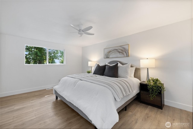 824 SW 301st Pl, Federal Way, WA 98023 - bedroom with light wood-style floors and ceiling fan