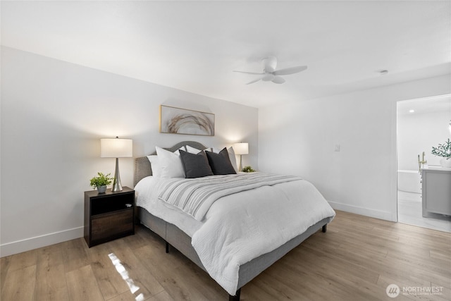 824 SW 301st Pl, Federal Way, WA 98023 - bedroom featuring light wood finished floors and a ceiling fan