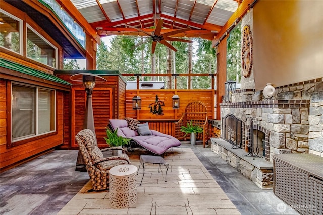 1546 Reservation Rd SE Unit 213, Olympia, WA 98513 - sunroom featuring lofted ceiling