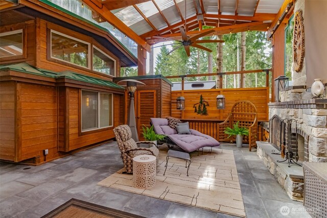 1546 Reservation Rd SE Unit 213, Olympia, WA 98513 - sunroom / solarium featuring lofted ceiling