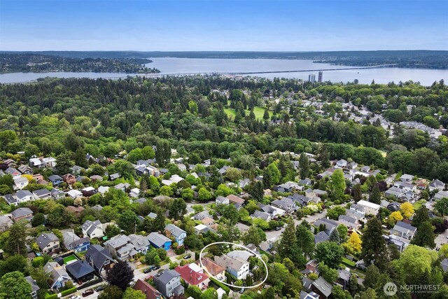 2433 E Valley St, Seattle, WA 98112 - aerial perspective of suburban area featuring a nearby body of water