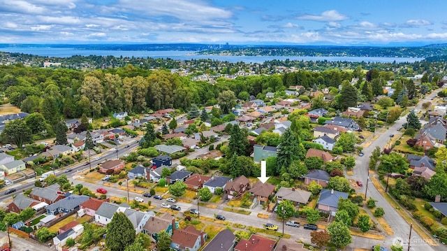 4886 24th Ave S, Seattle, WA 98108 - aerial view of property's location featuring nearby suburban area and a large body of water