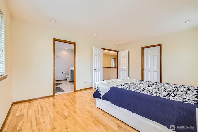 3205 179th Pl SE, Bothell, WA 98012 - bedroom with light wood-type flooring, recessed lighting, and ensuite bathroom