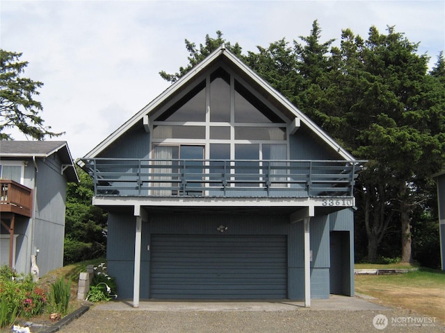 33610 J Pl, Ocean Park, WA 98640 - view of front of home with a balcony and an attached garage