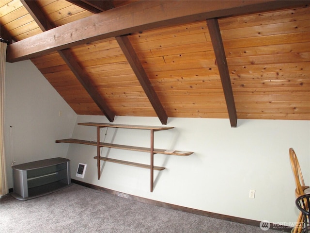 33610 J Pl, Ocean Park, WA 98640 - detailed view of a wood ceiling with exposed beams and carpet floors
